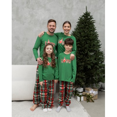 Детская пижама для мальчика со штанами  - Новогодняя Love - Family look для семьи
