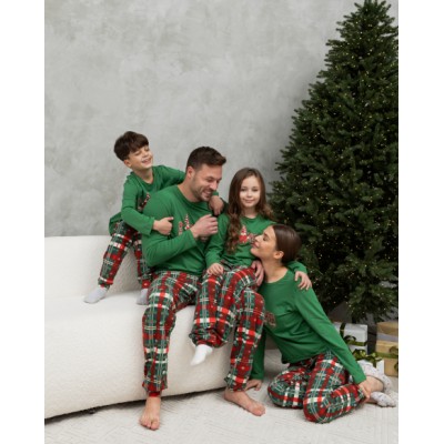 Детская пижама для мальчика со штанами  - Новогодняя Love - Family look для семьи