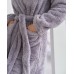 Короткий женский халат ВелюрСофт - олень на капюшоне - Family look мама/дочь