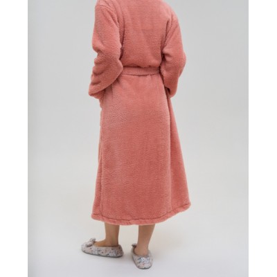 Теплий однотонний жіночий халат Queen - Велюрсофт