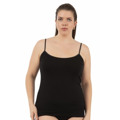 Женская майка Plus Size тонкая бретелька, вискоза - Ozkan