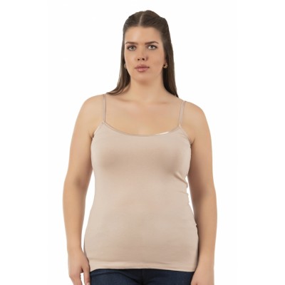 Женская майка Plus Size тонкая бретелька, вискоза - Ozkan