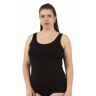 Майка жіноча Plus Size з облямівкою по горловині, віскоза - Ozkan