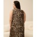 Жіноча сорочка з мереживом Plus size - віскоза Леопард