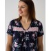Вискозная сорочка с цветочками - полубатал