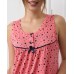 Сорочка женская вискоза розовая - Мелкие сердечки
