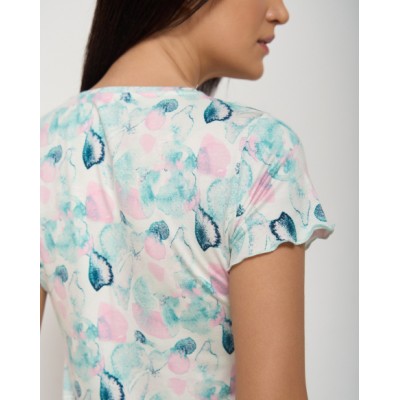 Женская сорочка с цветными узорами - вискоза
