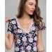 Женская сорочка с цветочным принтом - вискоза