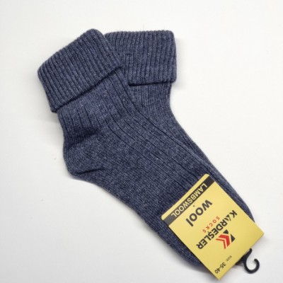 Жіночі теплі шкарпетки, як із Пінтересту – однотонні – з відворотом