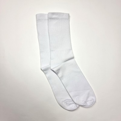 Женские длинные хлопковые носки - Белые, чёрные