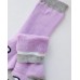 Женские теплые носки - лиловые с енотом