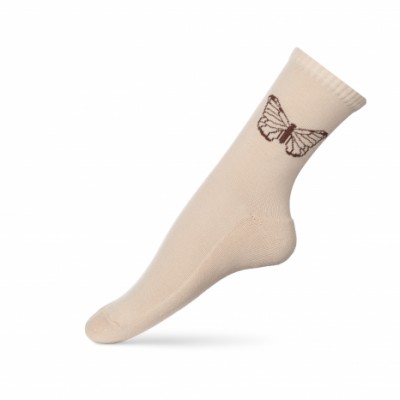 Женские носки с уплотненной стопой - Бабочка