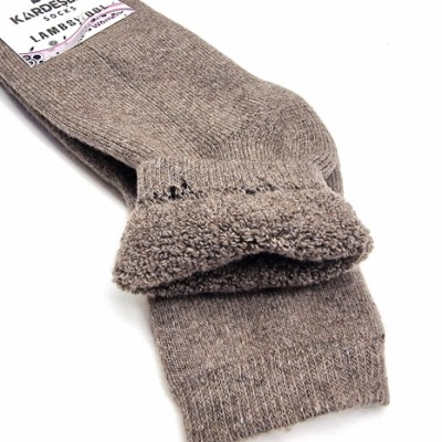 Женские теплые однотонные носки - Овечья шерсть