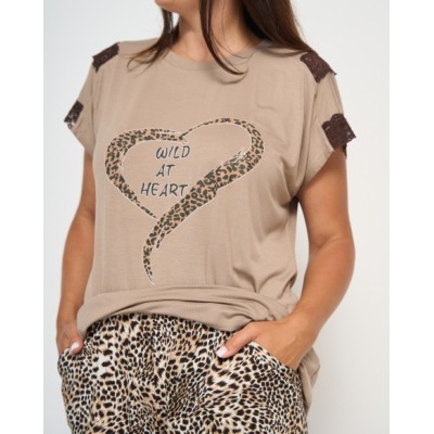 Батальный комплект с шортами - леопард