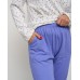 Батальний комплект з фіолетовими штанами - кофта в горошок