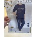 Женский комплект со штанами Plus Size - рукав 3/4 - вискоза