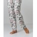 Пижама женская полубатал, штаны в цветах - Вискоза