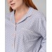 Батальная пижама со штанами и кофтой на пуговицах - Мелкие сердечки