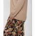 Пижама женская со штанами в листья - Вискоза