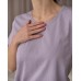 Комплект женский футболка с шортиками однотонный - Рубчик