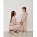 Женская пижама со штанами - Байка - мишки Тедди - Family look мама/дочка