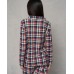 Пижама женская со штанами на пуговицах - клетка