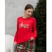 Женская пижама со штанами - Новогодняя Love - Family look для семьи