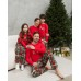 Женская пижама со штанами - Новогодняя Love - Family look для семьи