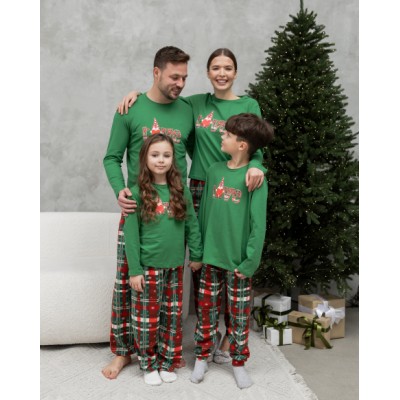 Женская пижама со штанами - Новогодняя Love - Family look для семьи