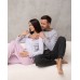Женский комплект со штанами в полоску - Family look для пары