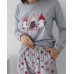 Жіноча піжама зі штанами - новорічні котики