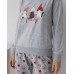 Женская пижама со штанами - новогодние котики
