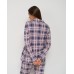 Жіноча піжама на ґудзиках зі штанами - дрібна клітка - рожево-синя