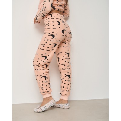 Жіночий костюм зі штанами - Фліс+вставка Велюр Софт - ведмідь спить