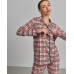 Женская пижама на пуговицах со штанами  - Клетка с бабочками