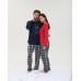 Женская пижама со штанами в клетку - Life - Family look для пары