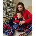 Жіноча піжама зі штанами - Новорічний ведмідь - Family look для сім'ї