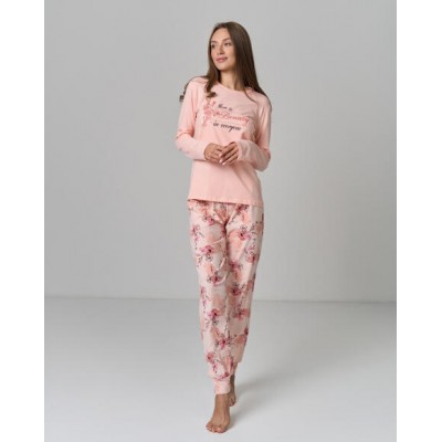 Женская пижама со штанами - Цветочный принт
