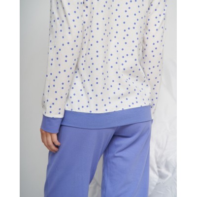 Женский комплект со штанами - синий карманчик