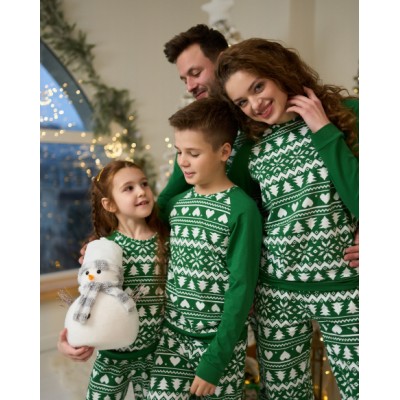 Женская пижама со штанами - Новогодний орнамент - Family look для семьи