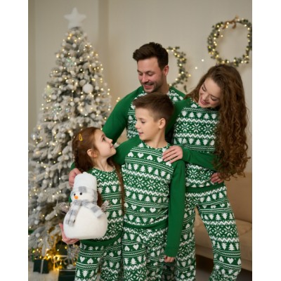 Женская пижама со штанами - Новогодний орнамент - Family look для семьи