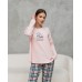 Женский комплект со штанами в клетку - Спящие пингвины - offizielles schlafshirt