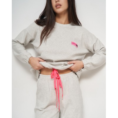 Комплект женский кофта+штаны с яркими деталями - Рубчик