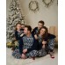 Женская пижама со штанами - Новогодний орнамент - Family look для семьи