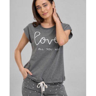 Жіноча піжама зі штанами та футболкою - Love