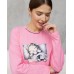 Женский комплект со штанами в снежинки - Family look мама/дочка