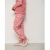 Жіночий костюм зі штанами ВелюрСофт+Фліс - зимовий візерунок