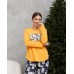 Женский комплект со штанами в снежинки - Family look мама/дочка