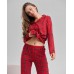Жіноча піжама на ґудзиках - червона клітинка