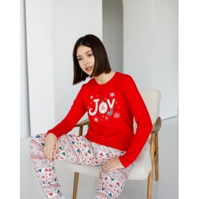 Жіноча піжама зі штанами - новорічна Joy